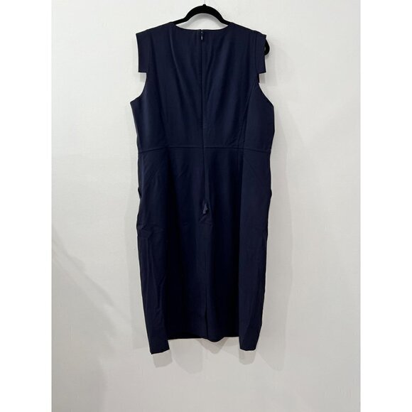 New J Crew Size T18 Tall resume dress Blue MSRP $228 **Defective Zipper** - Picture 12 of 16